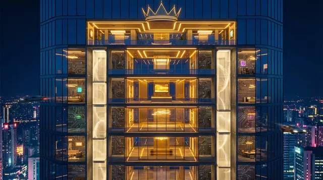 亚洲娱乐 太阳神殿摩天楼VIP层全景